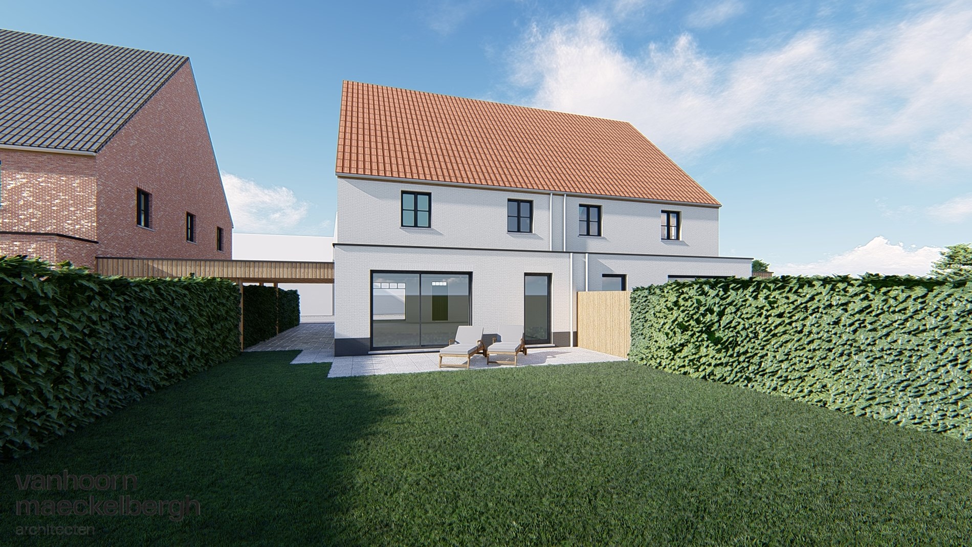 Ruime nieuwbouwwoningen in landelijke setting te Zevekote (Gistel) 