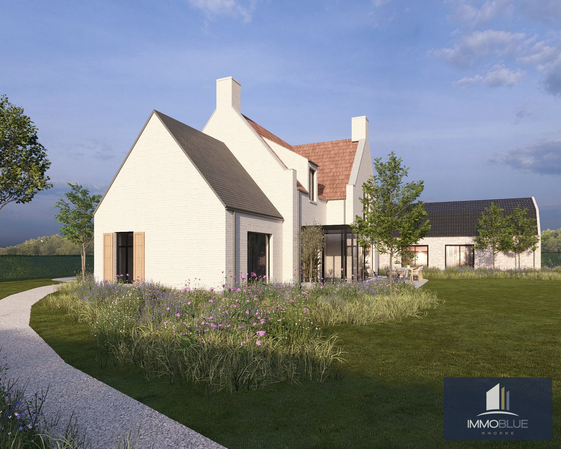 Exclusieve bouwgrond met open zicht gelegen aan het Zwin met goedgekeurde bouwplannen. 