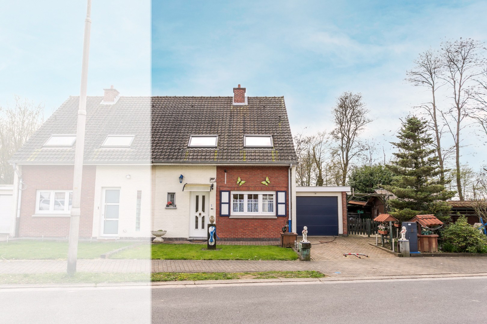 Solide woning te koop met 3 slpks, garage, veranda en tuin 