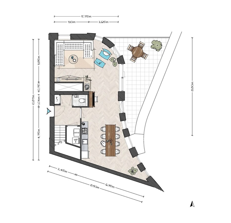 TYPE F | EXCLUSIEF PENTHOUSE VAN 129 M² MET TWEE WOONLAGEN EN EEN BALKON VAN 21,4 M² 