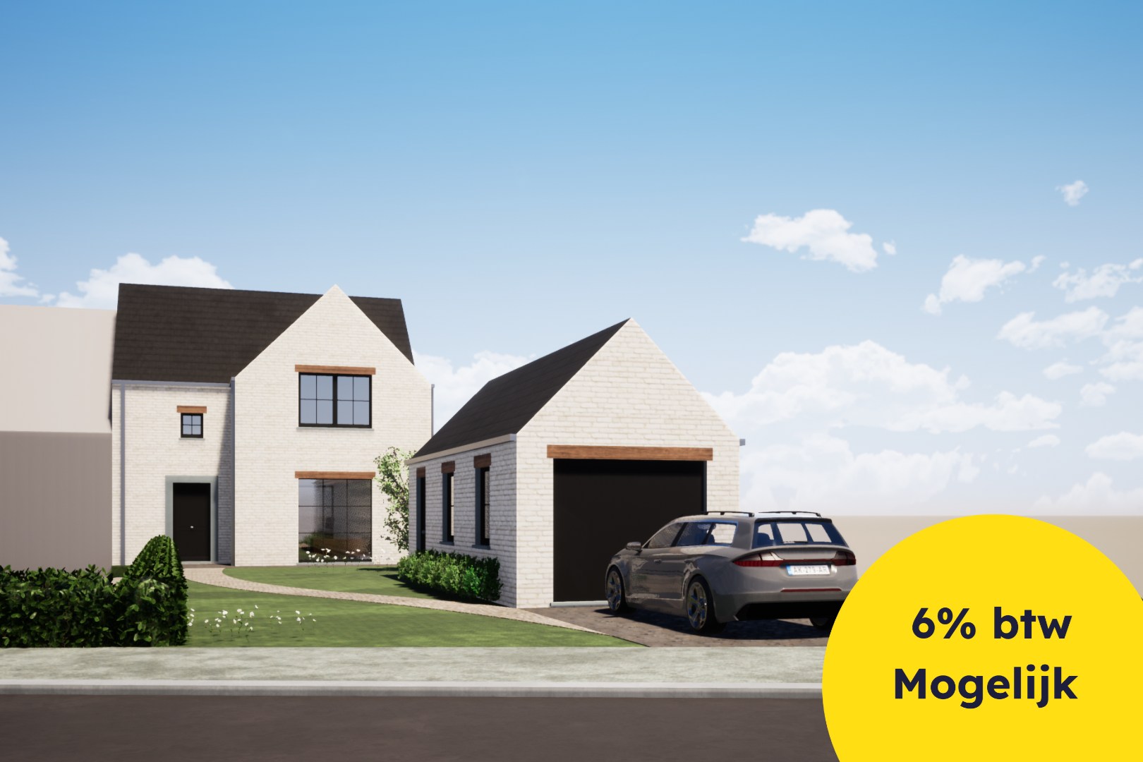 Ruime nieuwbouwwoning in landelijke setting te Kortemark 