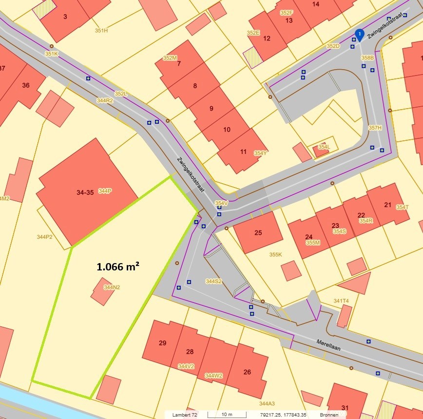 Bouwgrond van 1.066m² zonder bouwverplichting 