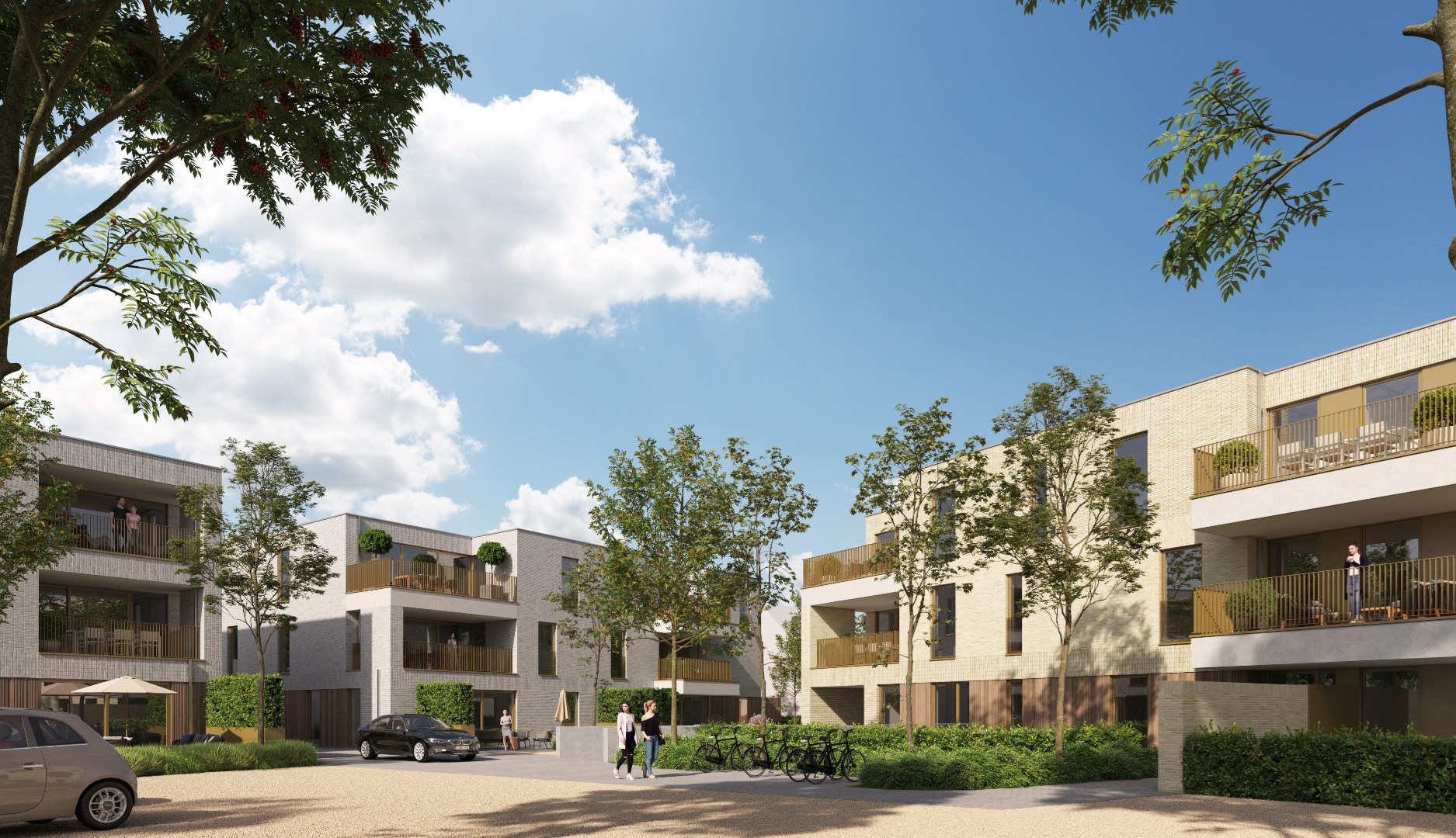 Nieuwbouwappartement met twee slaapkamers en terras van 17,6m² 