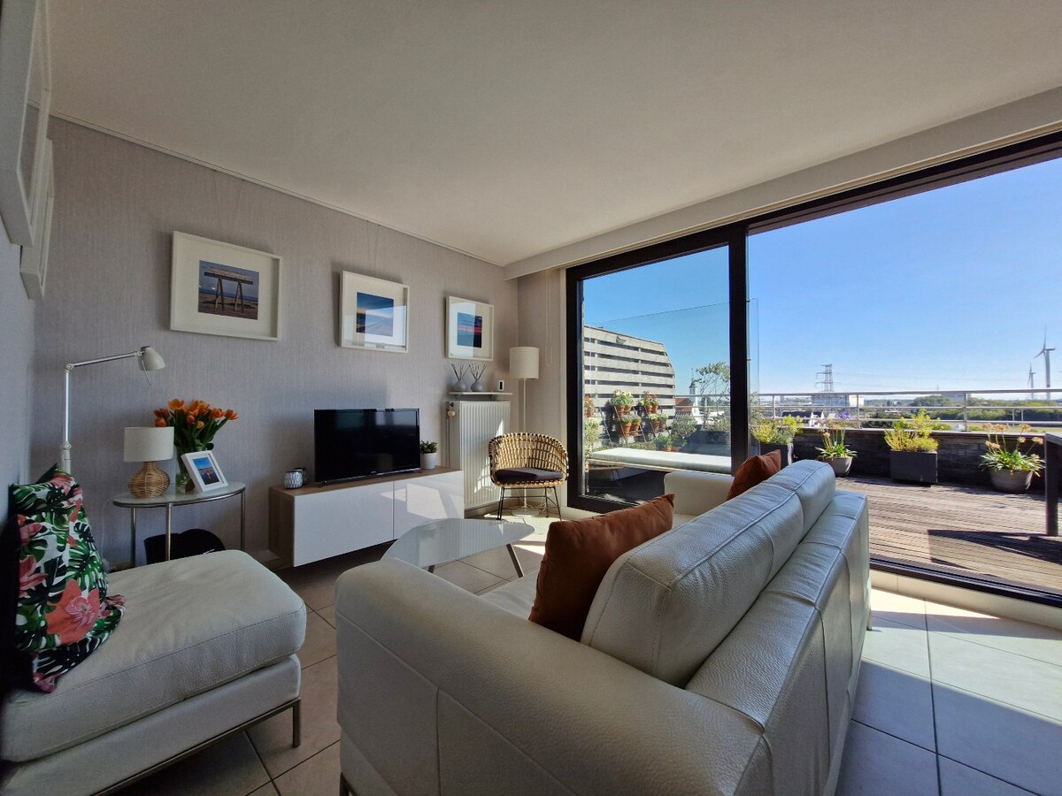 Lichtrijk appartement met groot zonneterras te Zeebrugge – op wandelafstand van de zeedijk 