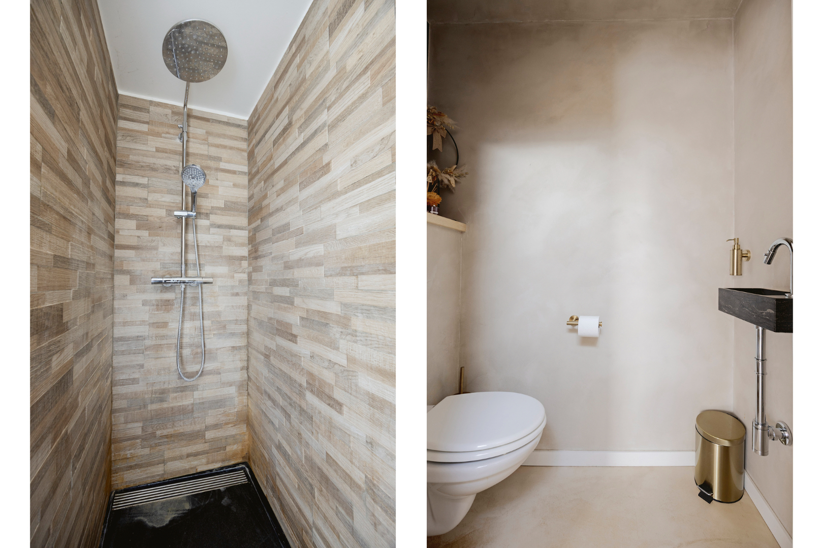 Douche en apart toilet verdiep