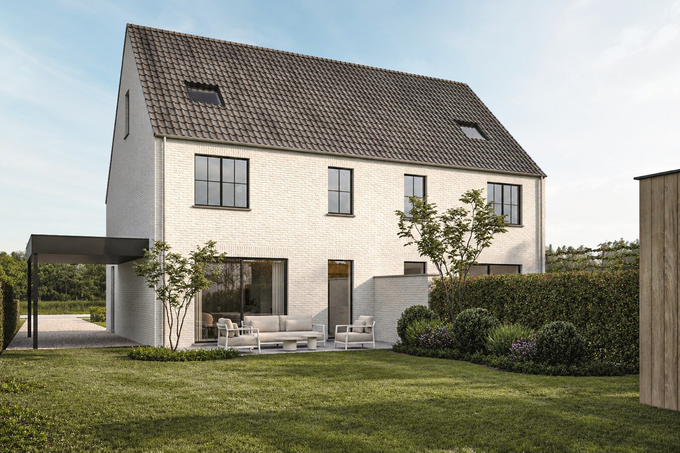 Project ‘Jumelle’: stijlvol, duurzaam en VOLLEDIG AFGEWERKT BEN-wonen (E20) in Niel-bij-As 
