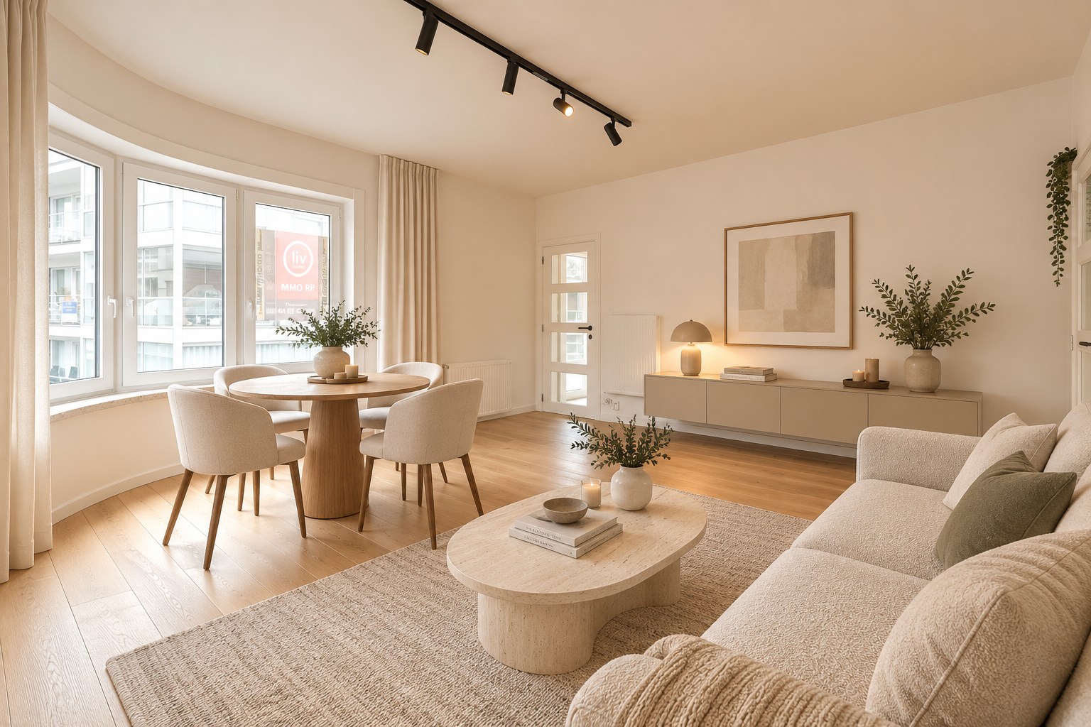 L'appartement d'angle est idéalement situé sur la Zoutelaan à Knokke, à proximité des magasins, de la plage et de toutes les commodités. 