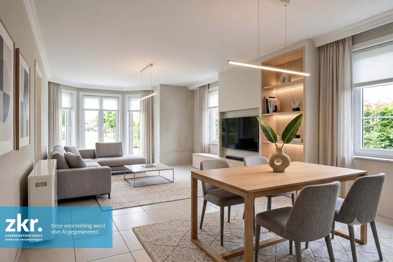 Ruim appartement met 2 slaapkamers en garage in het centrum van Maldegem 