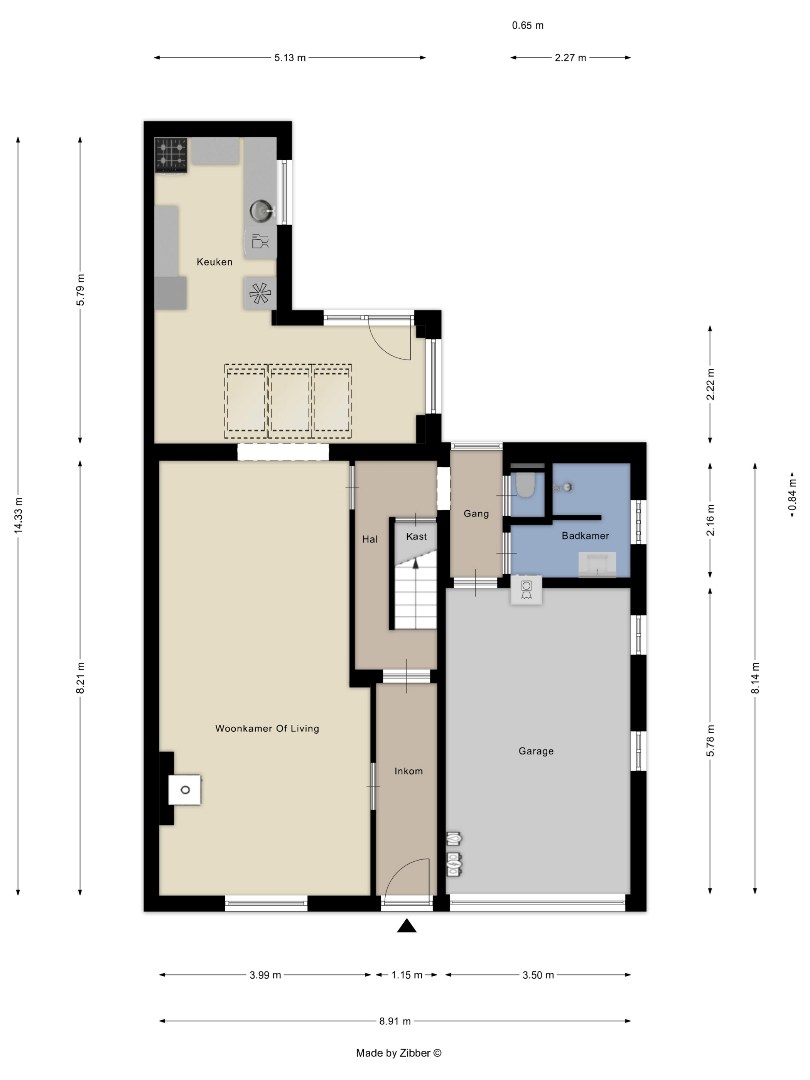 Halfopen bebouwing met 5 ruime slaapkamers, 2 badkamers, garage en tuin in Holsbeek – bewoonbare oppervlakte 214m² 