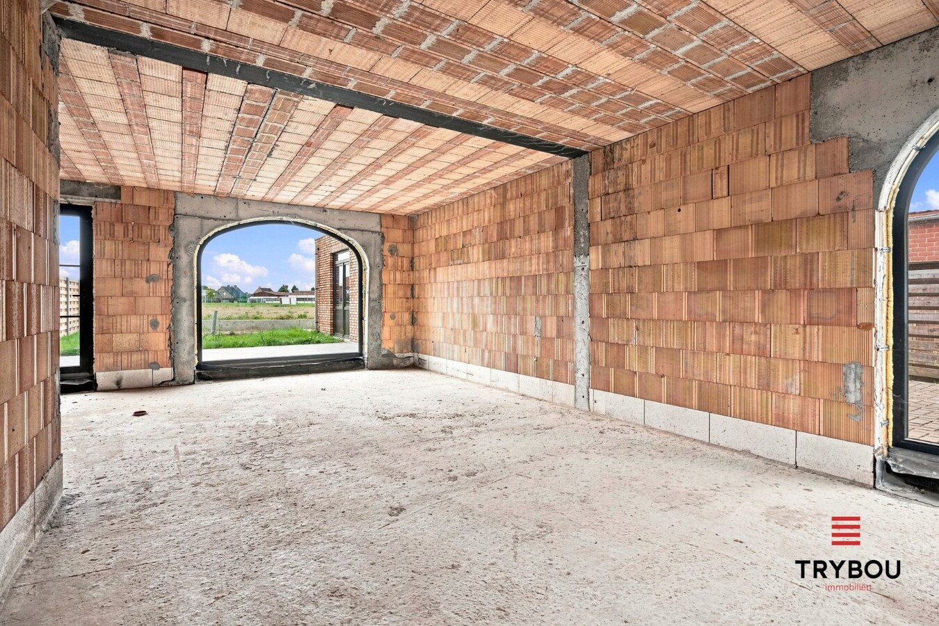 Ruime casco halfopen nieuwbouw met ruime garage in Merkem! 