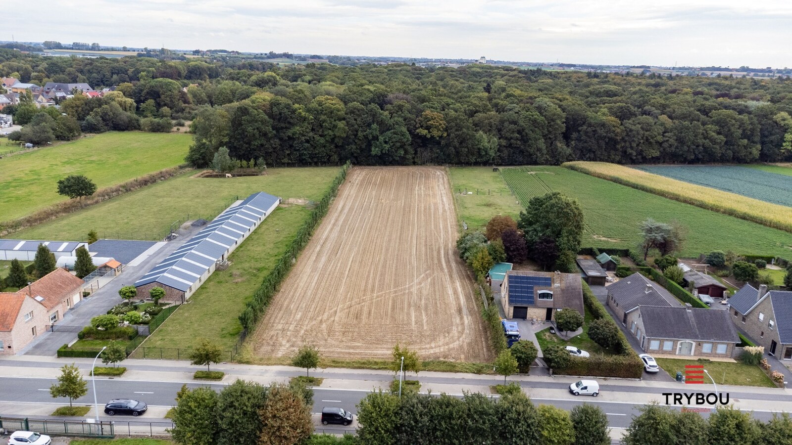 Bouwgrond met natuurstrook te koop in Houthulst – 3518 m² 