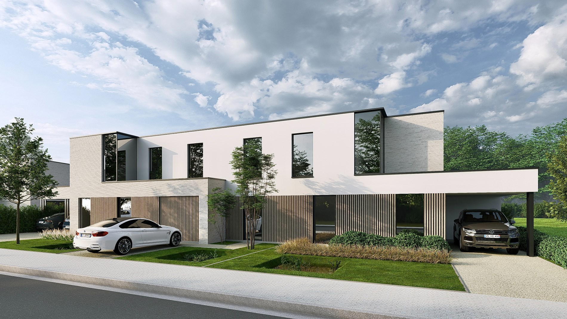 Halfopen nieuwbouwwoning met carport en tuin op 416m² 