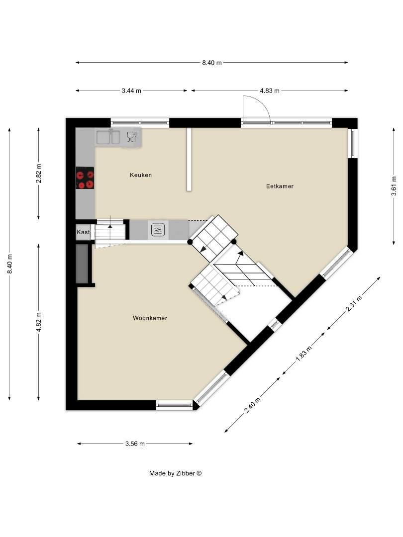 Instapklare halfopen bebouwing met 3 slaapkamers, tuin, terras en 2 carports in Kessel-Lo! – EPC 166 kWh/m² - bewoonbare opp. 146 m² 