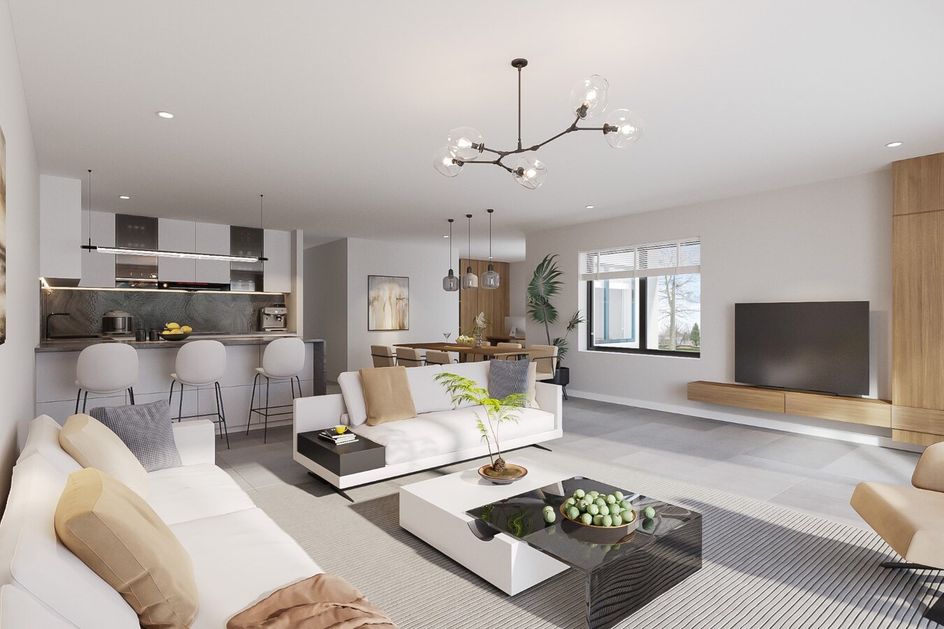 Luxueus én energieneutraal nieuwbouw villa-appartement  van 168 m² met 3 slaapkamers + 2 ondergrondse staanplaatsen + ruime kelder in kleine residentie te Schilde 