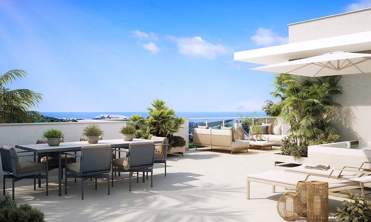 Découvrez ABRIL... une oasis d'élégance et de tranquillité sur la Costa del Sol à Doña Julia, Casares. Appartements de luxe, penthouses avec de grandes terrasses et de magnifiques vues sur la mer. 