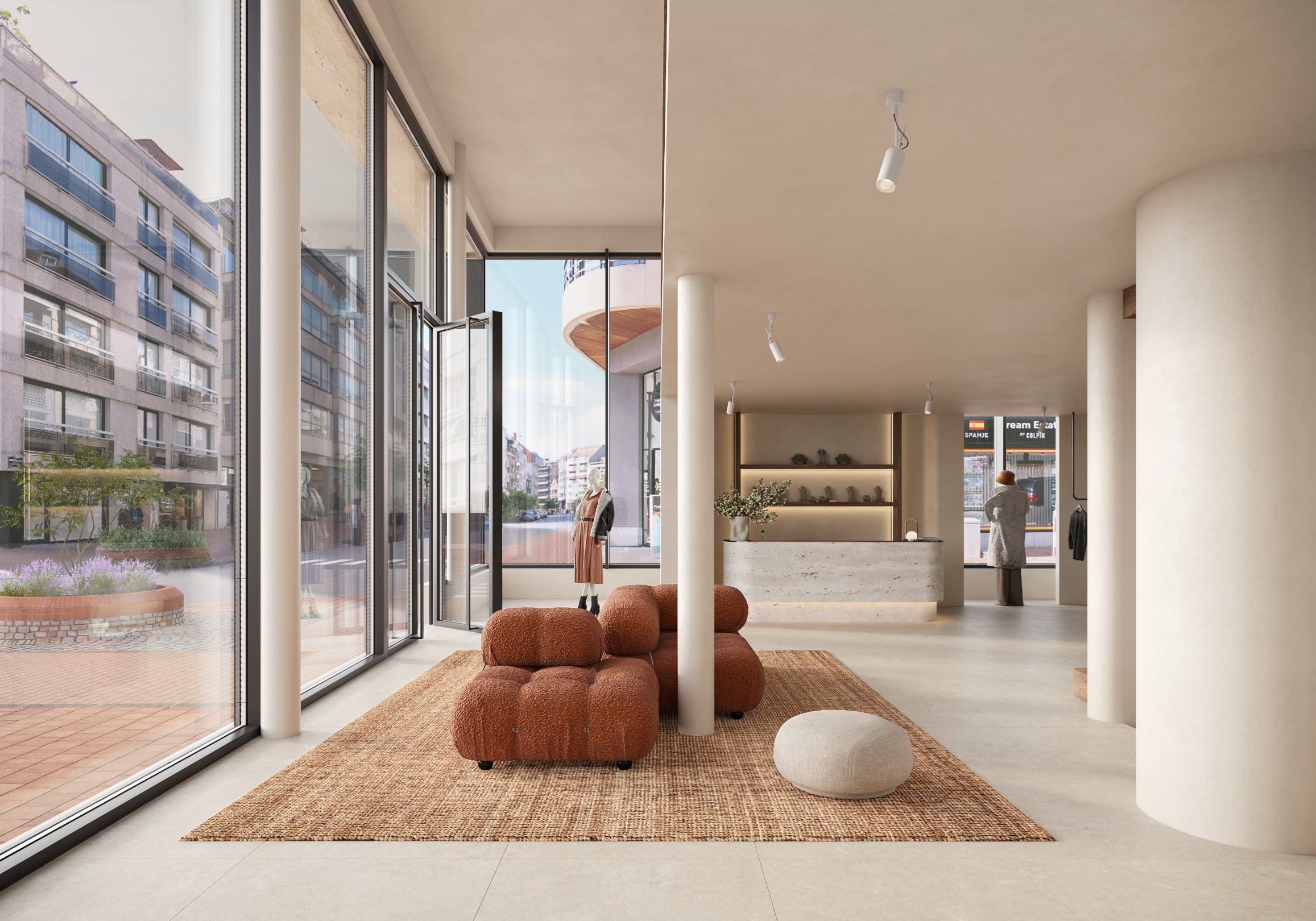 Grand local commercial à louer sur l'avenue Dumortier à Knokke - 318 m² avec cave et mezzanine - EXCELLENTE EMPLACEMENT 