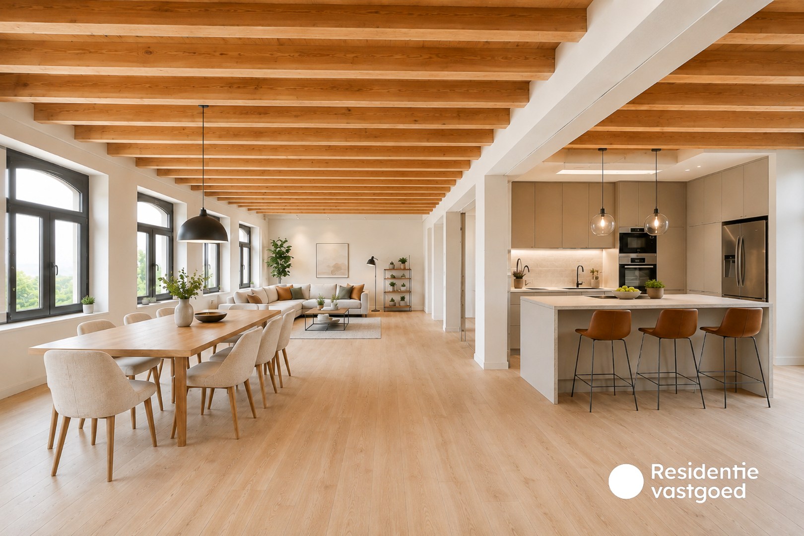 Ruime woning met uitzonderlijk veel mogelijkheden en prachtig zicht vanuit de tuin 
