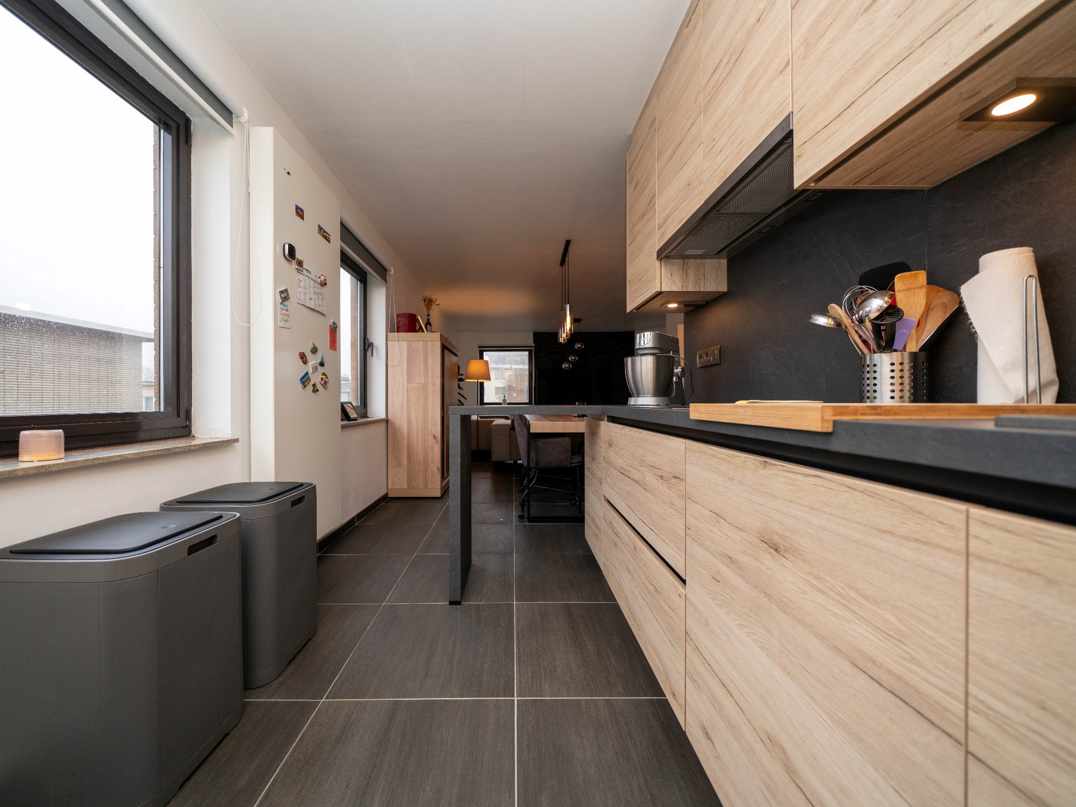 Ruim 2 kamer-appartement met dubbele garage en kelder 