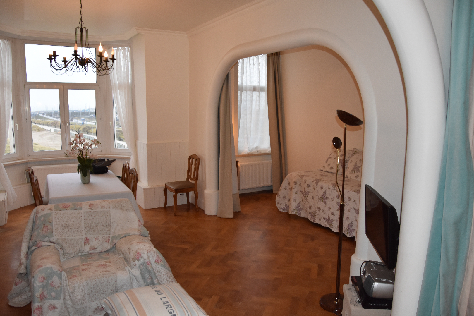 appartement met 2 slaapkamerhoeken. 