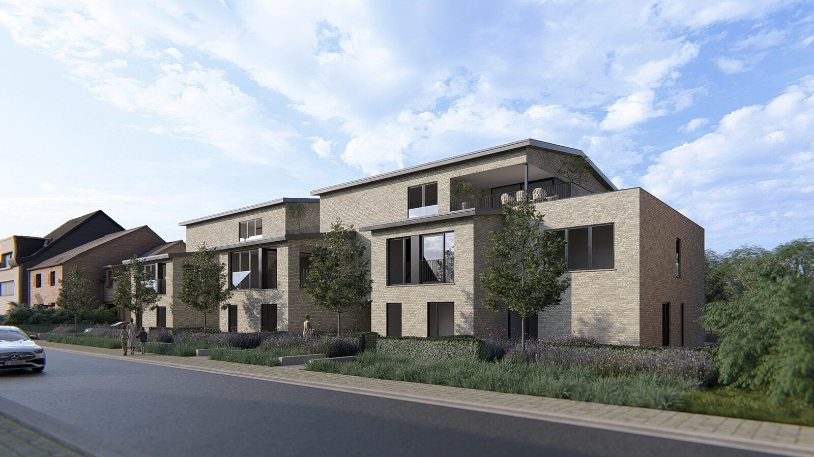 NIEUWBOUW GELIJKVLOERS APPARTEMENT MET TUIN, TERRAS EN 2 SLAAPKAMERS TE TUILT CENTRUM 