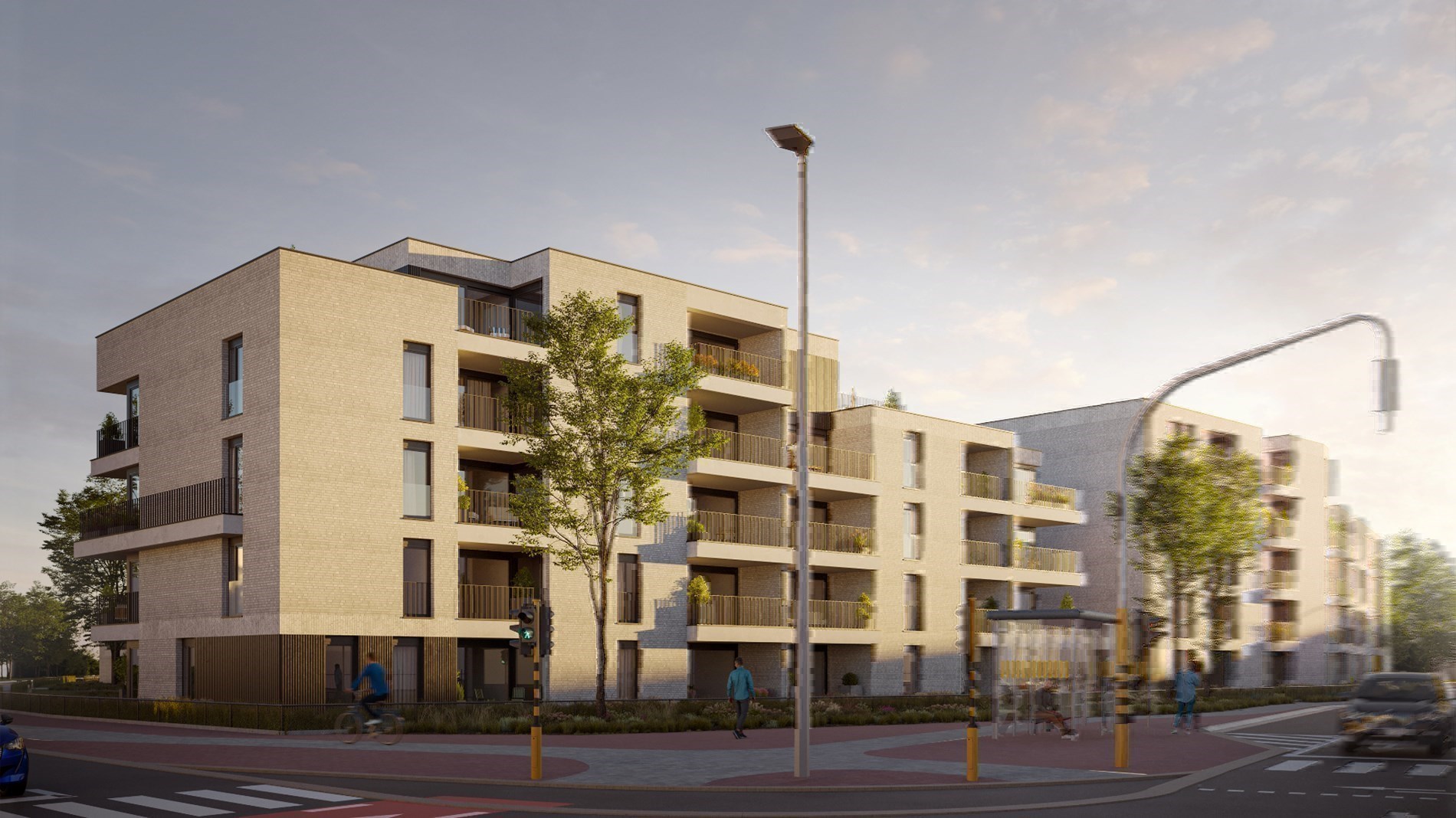 Appartement op de 1ste verdieping van 89,60m² met twee slaapkamers 