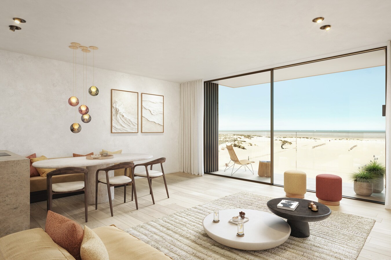 De res. Pure Sea: 7 luxe appartementen met frontaal zeezicht in Oostduinkerke. 