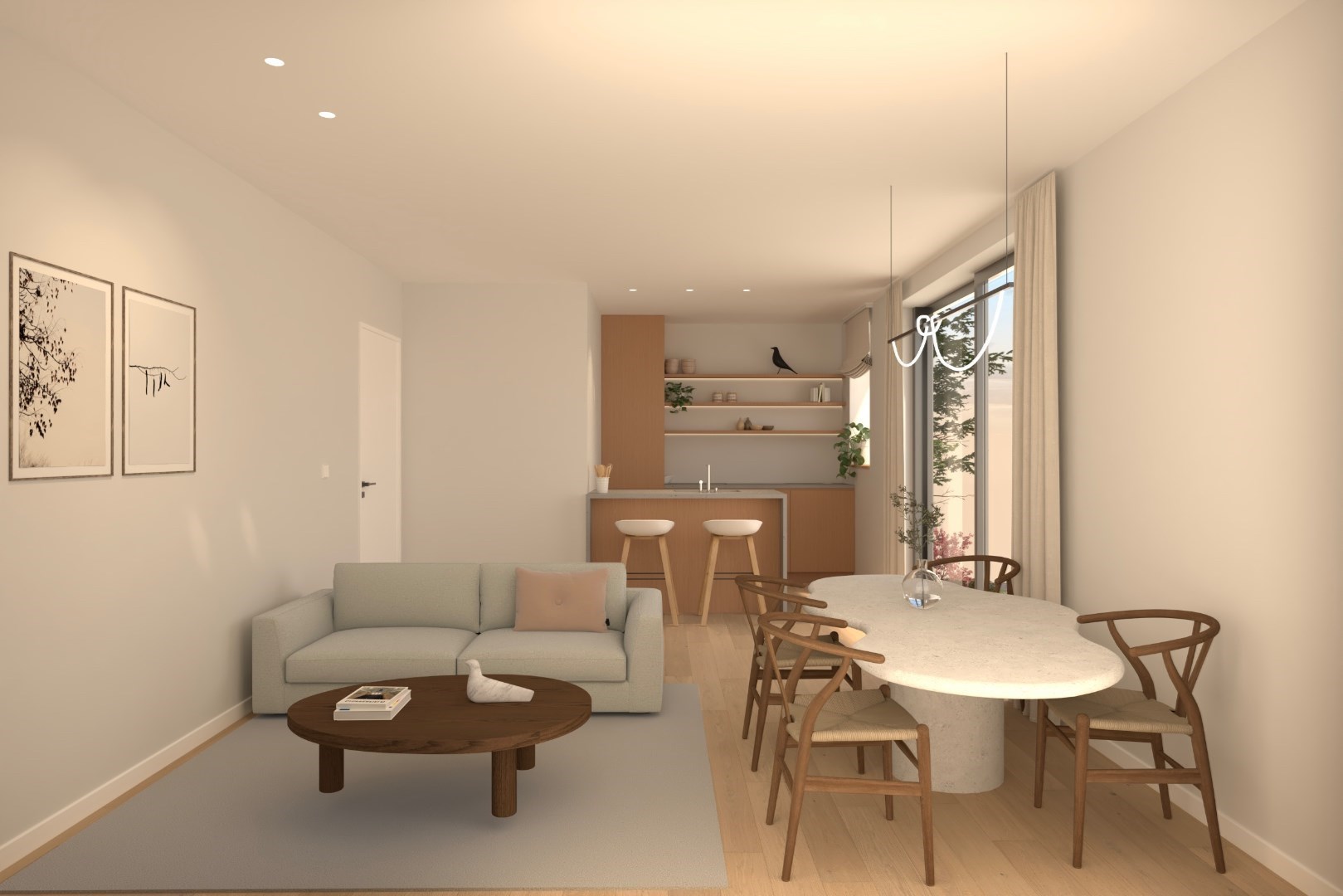 Modern 1-slaapkamer appartement met terras op het 1ste verdiep in residentie Victor 