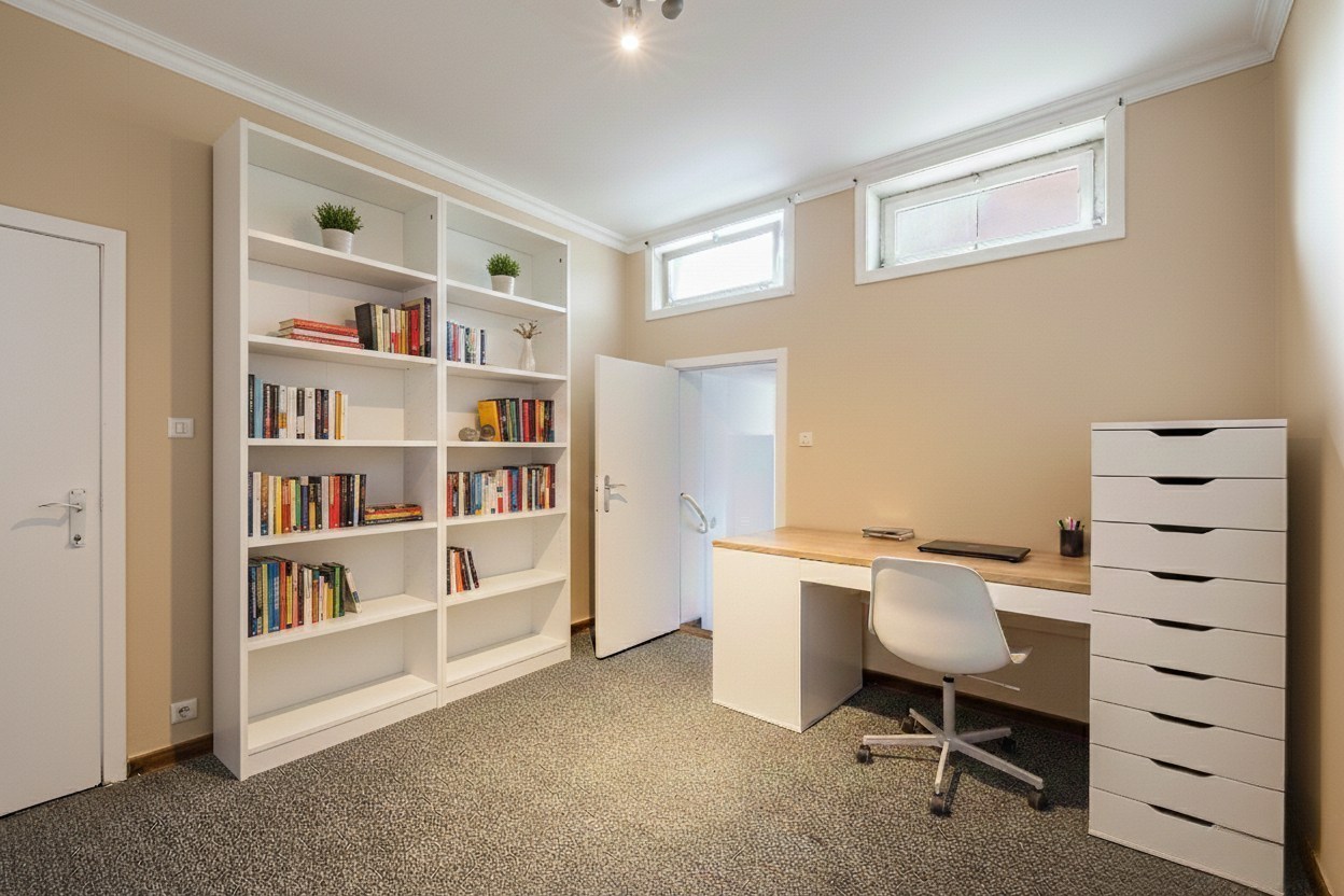 Ruime te renoveren stadswoning met garage en vier slaapkamers in de stationswijk 