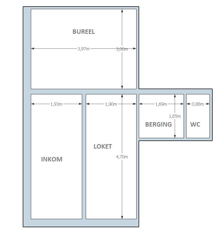 Handelsruimte/Bureau op commerciele ligging 