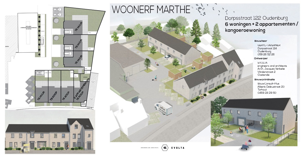 Prachtig aangelegd woonerf Marthe met nog 1 duplexappartement en woning te koop 