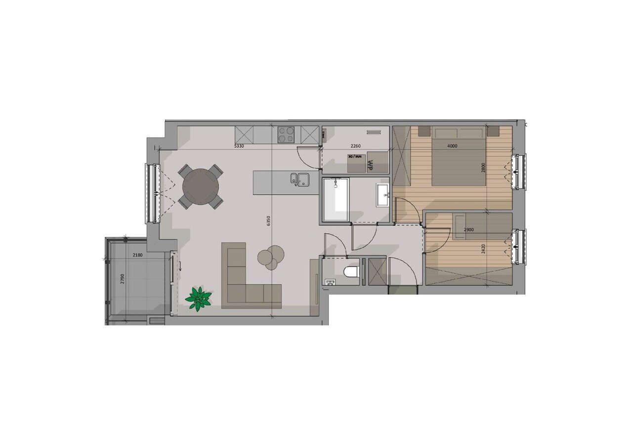 Ruim 2 slpk-app centrum Gavere 