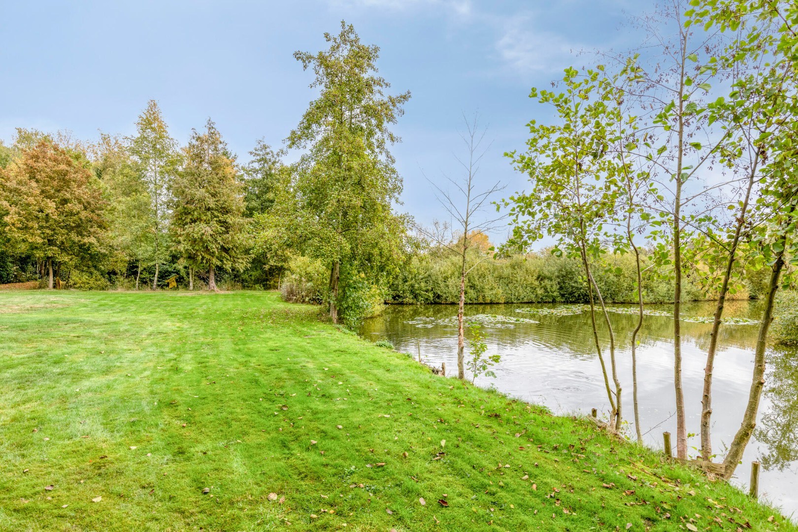 Uniek perceel van 2 ha. en 34 are met 3 prachtige vijvers 