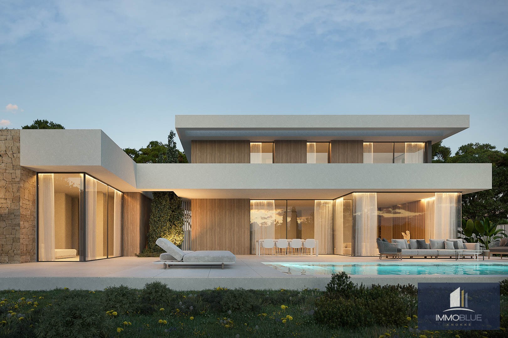 Moderne nieuwbouwwoning met zwembad in rustige omgeving van Benifairó. 