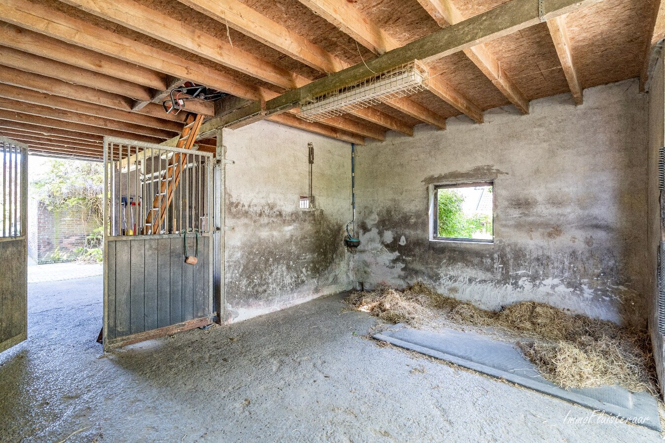 Charmante villa avec bâtiment d'écurie et prairie sur environ 6 700 m² à Hamme. 