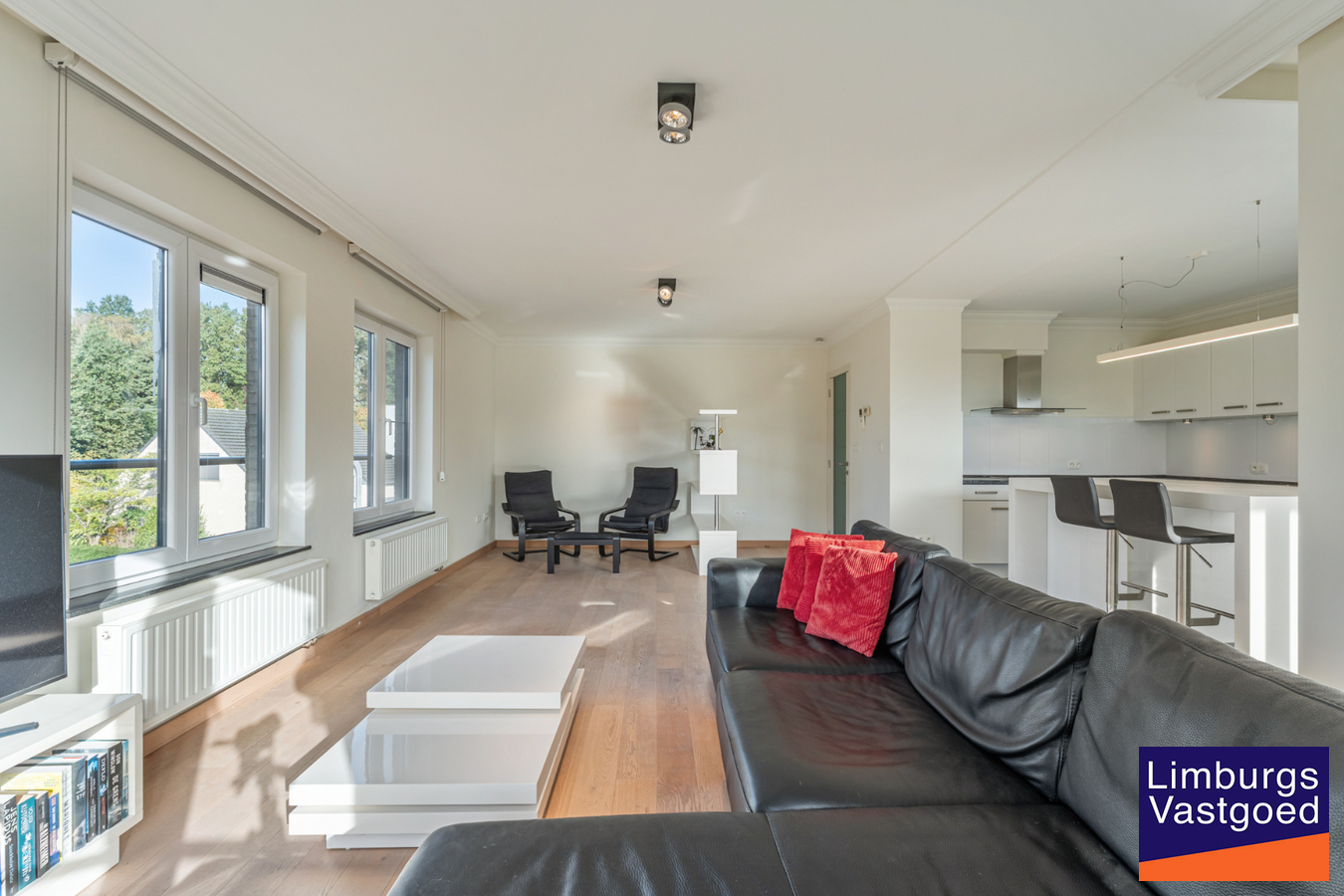 Exclusief penthouse met ruim terras, 2 slpk, extra brede autostaanplaats, centrum Houthalen 