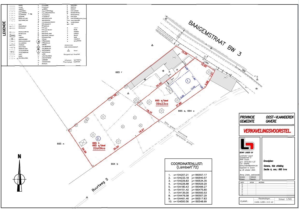 Bouwgrond in het Landelijke Baaigem. 