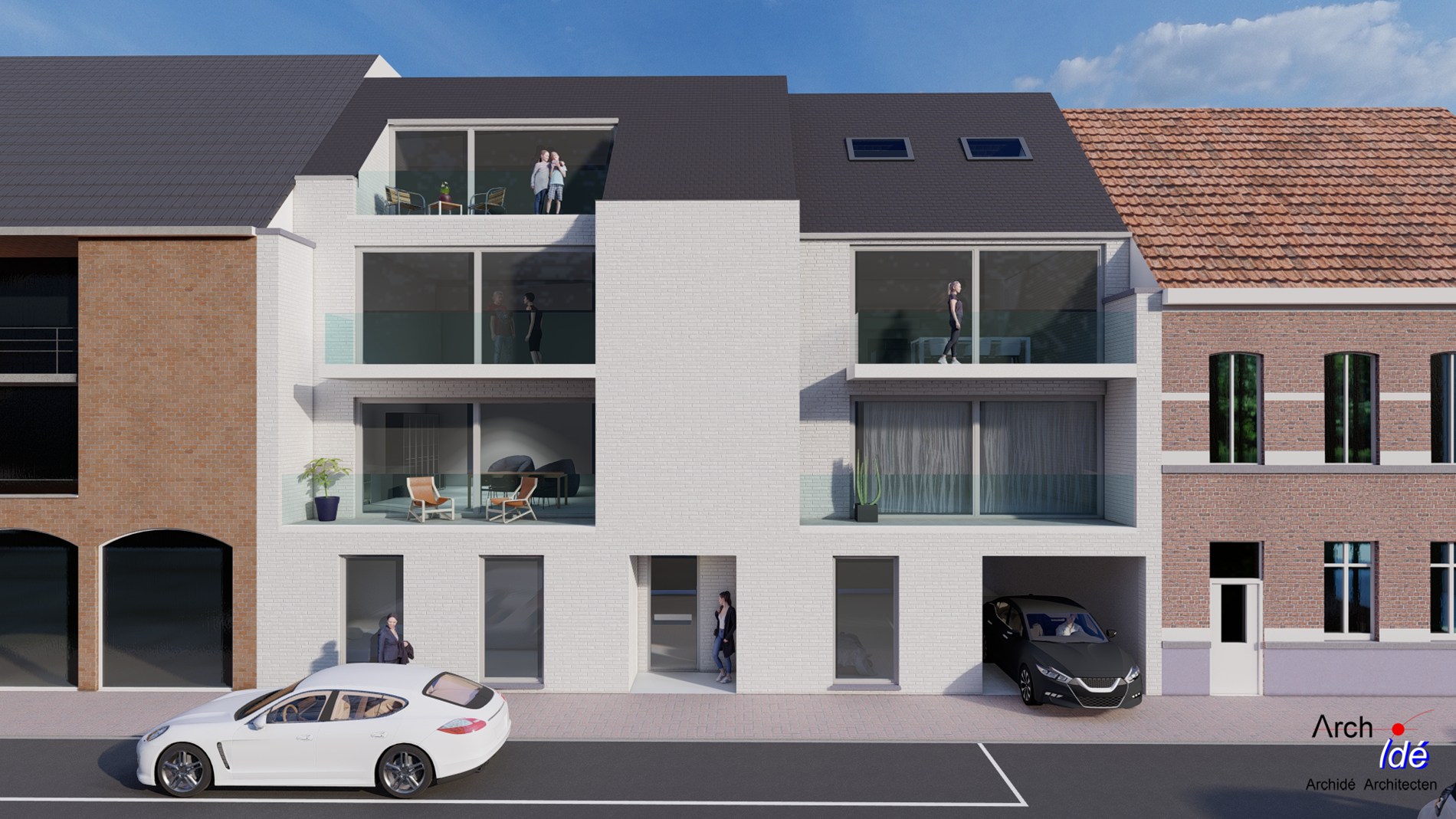 Nieuwbouwappartement op de derde verdieping met 3 slaapkamers en 2 terrassen 