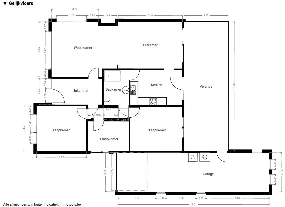 Uiterst rustig gelegen gelijkvloerswoning met 3 slaapkamers op 2018 m² 