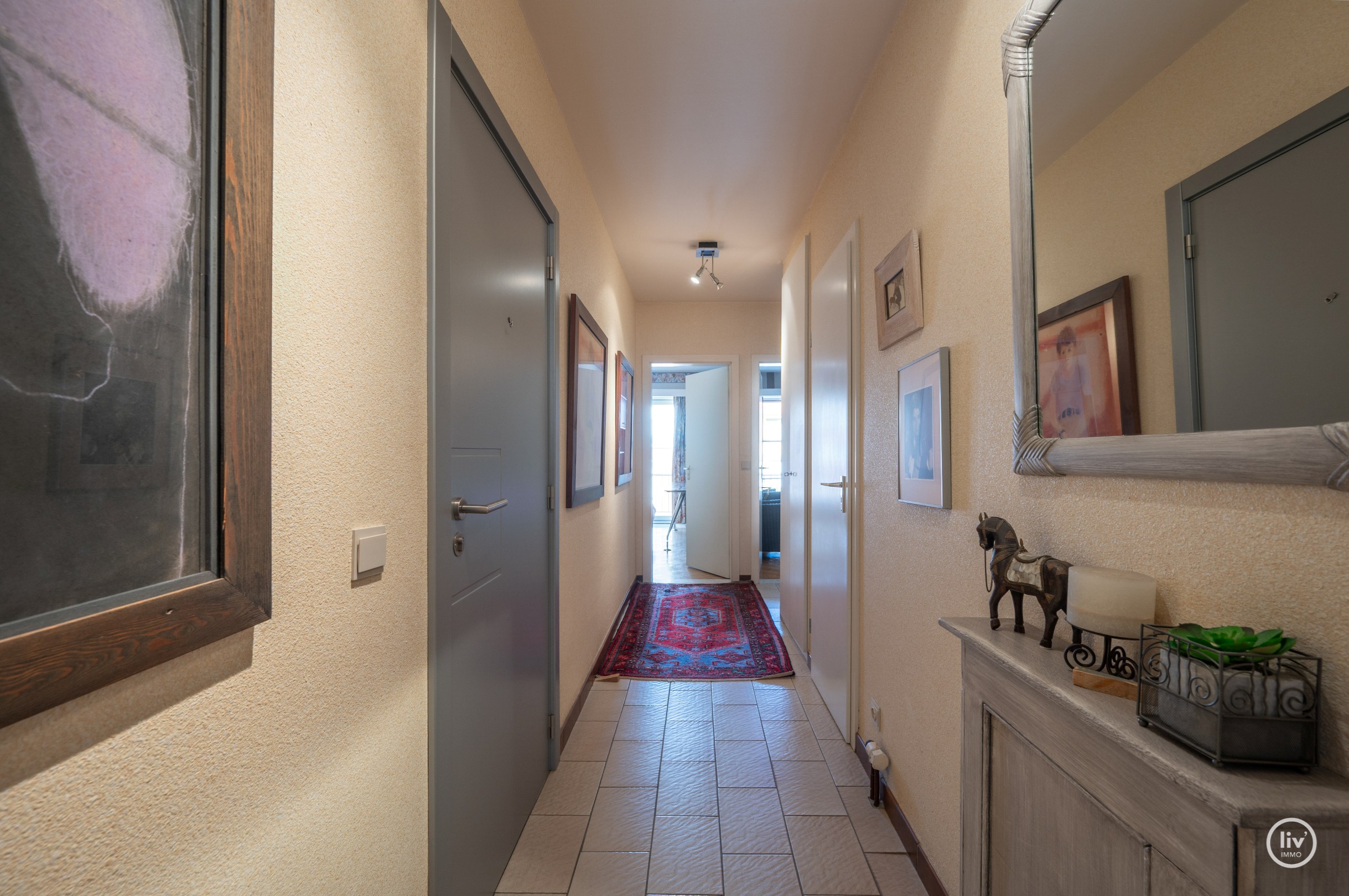 Meublé: Penthouse lumineux et récemment rénové avec une grande terrasse orientée au sud de 19m2, à distance de marche de la plage et des commerces. 