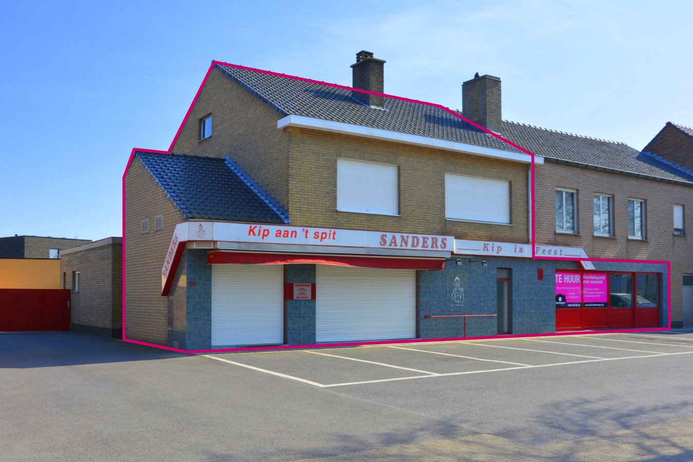 Uitstekend gelegen handelspand met woonst 