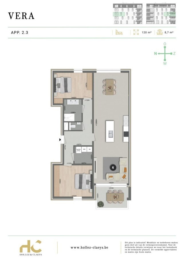 Nieuwbouw appartement op de Markt van Houthulst aan 6% btw! 