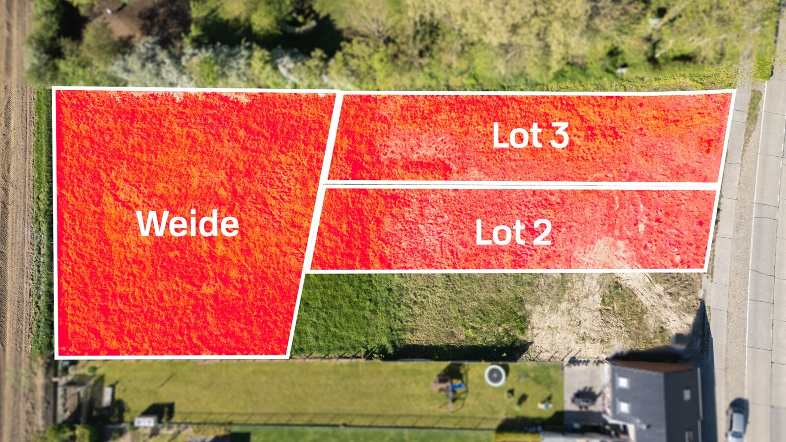 Bouwgrond Zonnebeekseweg Ieper - verschillende combinaties mogelijk 