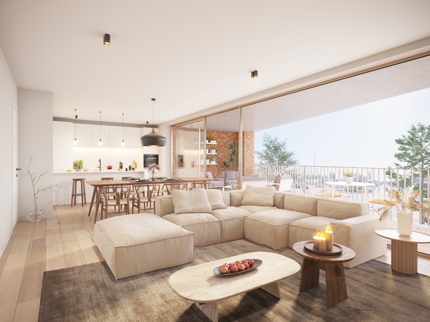 Nieuwbouwappartement met terras 