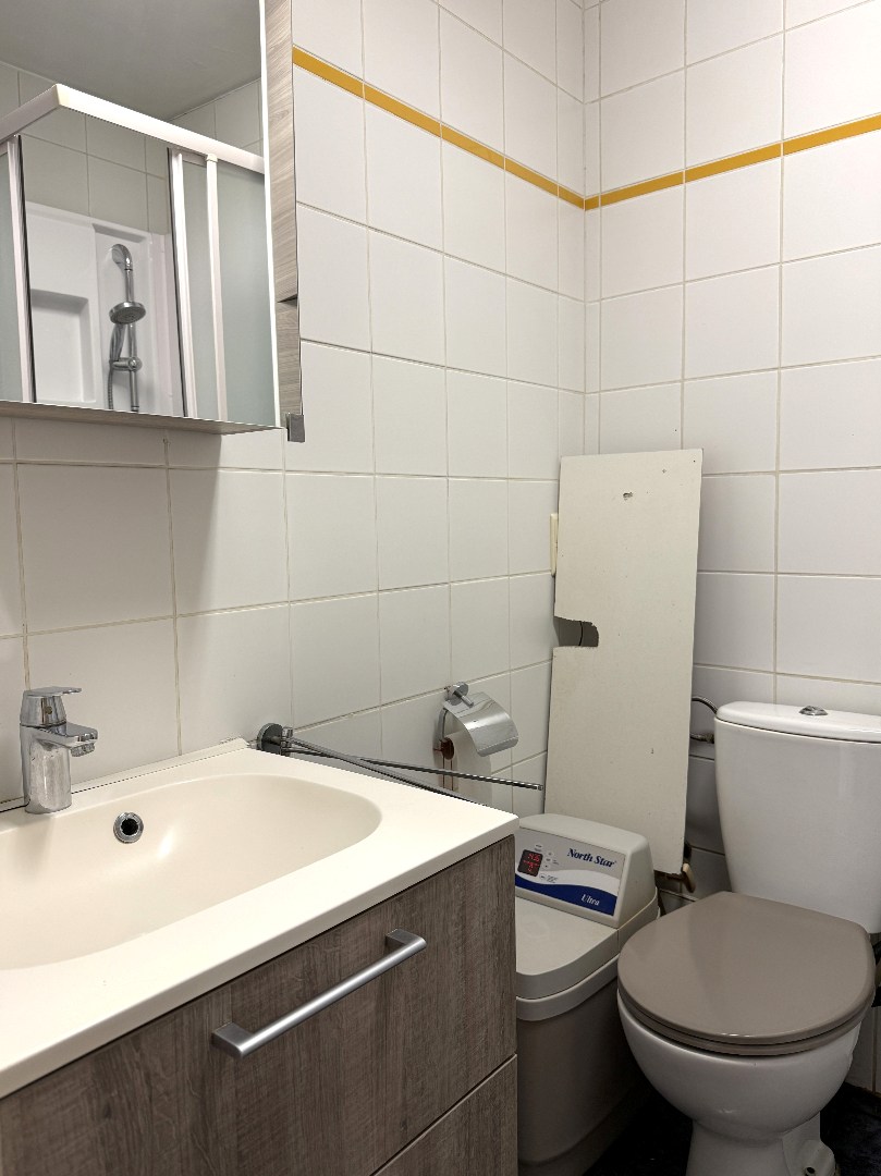 badkamer met lavabo en toilet