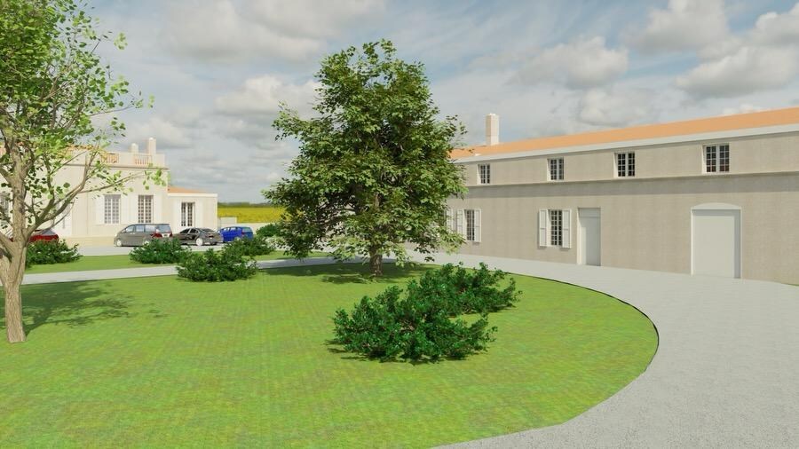 Chateau Les Chaumes - nabij Bordeaux (Frankrijk), Wijndomein met Restaurant en Hotel. 23 ha. 