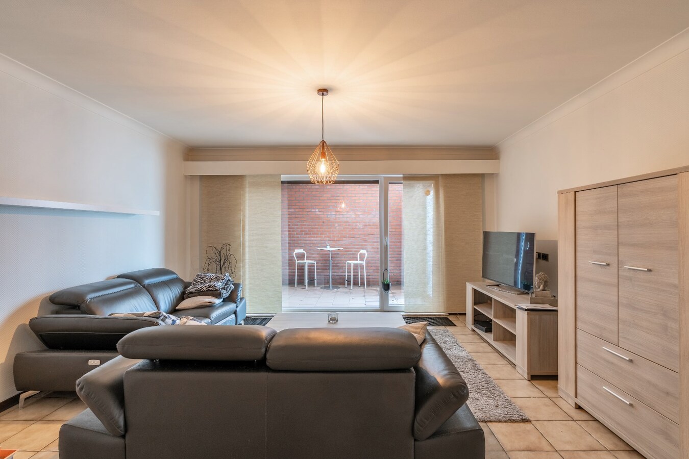 Gelijkvloers appartement met 1 slaapkamer 