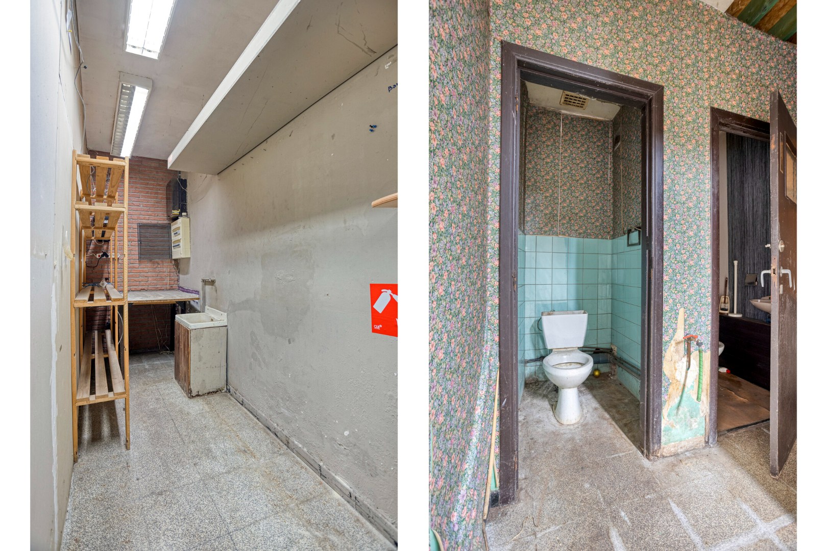 bergruimte en toiletten gelijkvloers