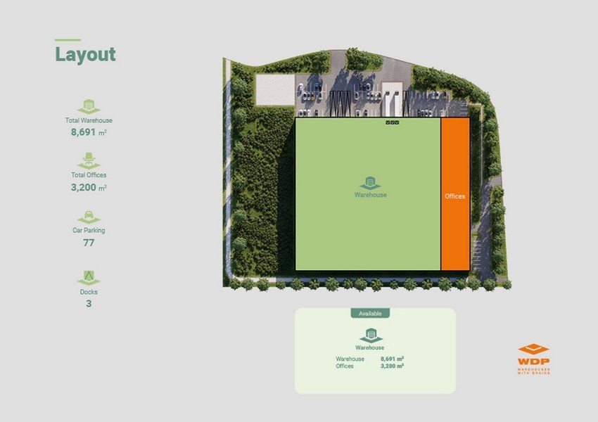 Logistiek bedrijfspand te huur nabij E19 in Mechelen-Noord