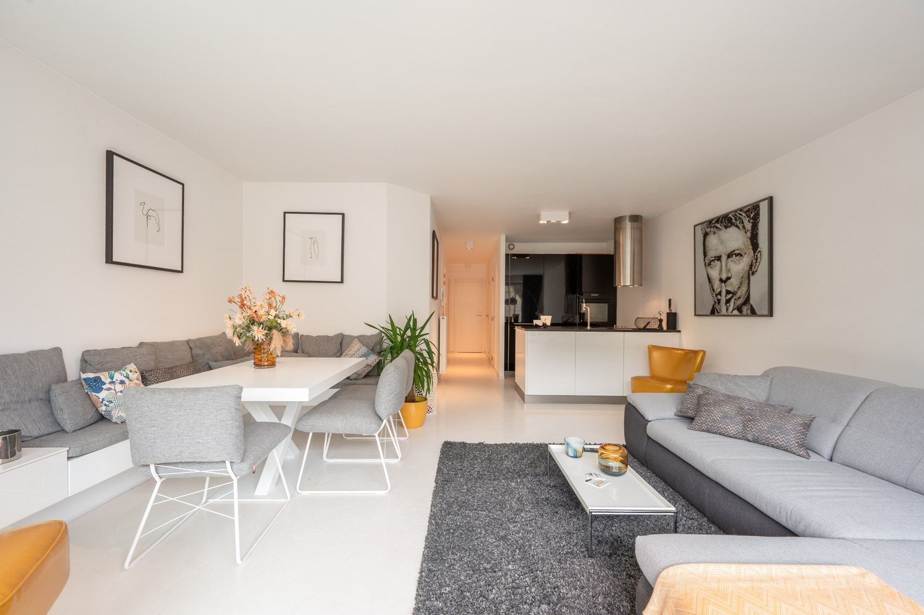 Lichtrijk appartement met dubbele terras en ruime lichtrijke leefruimte 