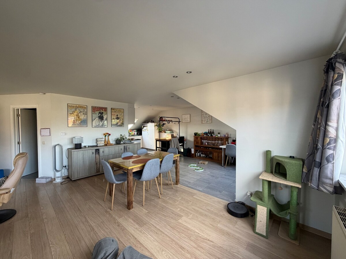 Ruim en lichtrijk dakappartement te Asper. 